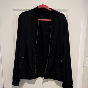 All Saints Black Bomber Jacket